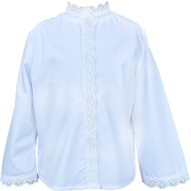 White Traditional Girl’s Shirt with Lace – Greek Made MARK111