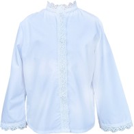 White Traditional Girl’s Shirt with Lace – Greek Made MARK111