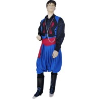Blue Traditional Cretan Costume for Children | Greek-Made – Vest, Breeches & Waistband MARK115
