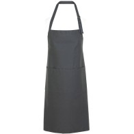 Body - 00404Β Full-length long working apron with pockets 80% Polyester - 20% Cotton, 240gsm