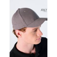SOL'S TEKAPO 04343 6-panel cap Modern metal buckle back closure