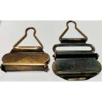 Σετ 2 Μεταλλικοί Γάντζοι Σαλοπέτας 39mm – Αντικέ Ορείχαλκος με Δοντάκια