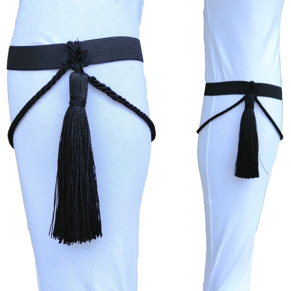 Traditional Adult Calf Tassels with Thick Cord – Greek Costume Gaiters MARK138