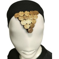 Traditional Forehead Ribbon “Bapka” with 15 Coins – Handmade MARK151