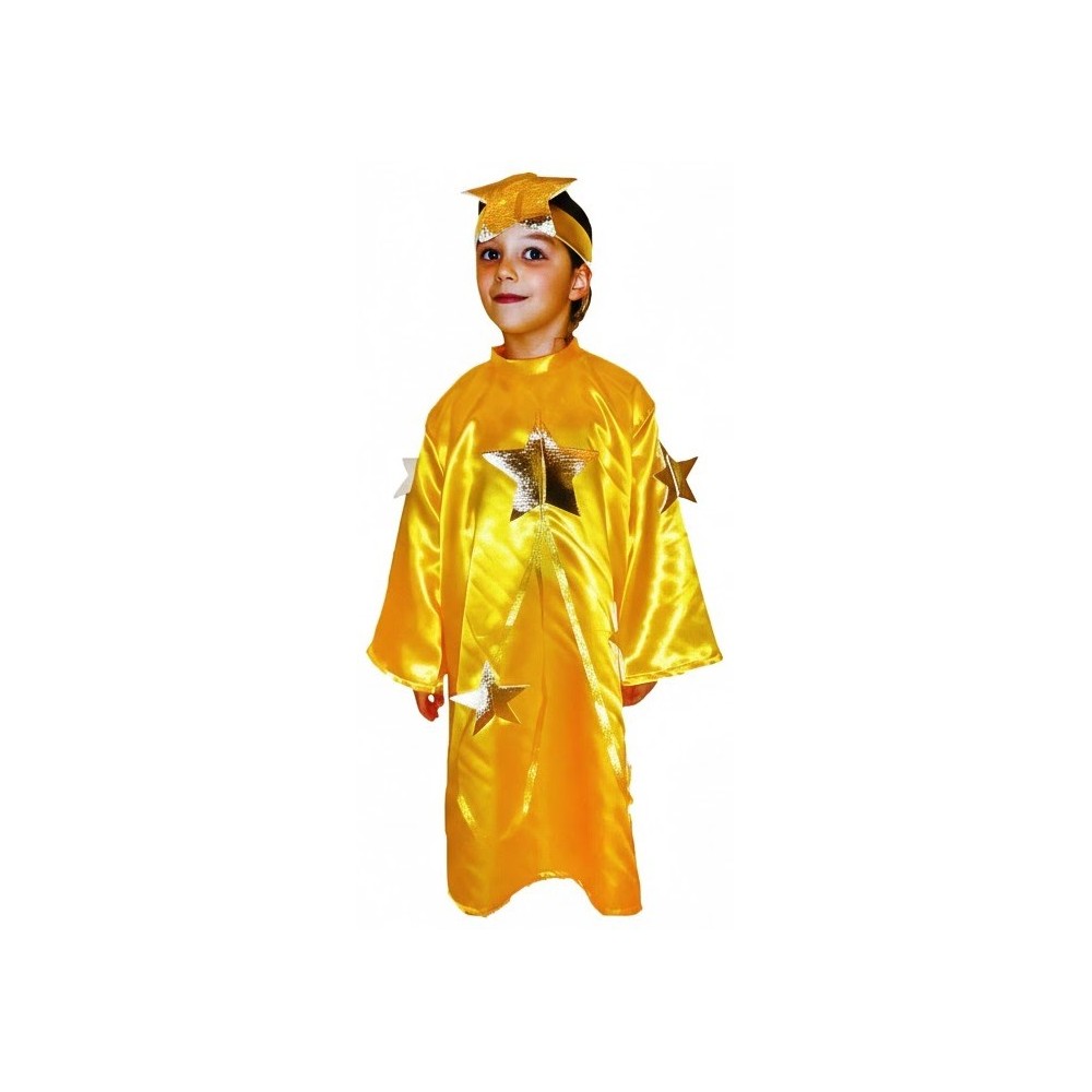 Christmas Costume Kids Little Star Yellow MARK647 – Made in Greece