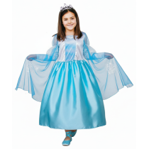 Frozen Queen Elsa Costume for Girls 2-12 Years with Dress & Crown - MARK643