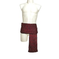 Traditional Waist Sash 3 Meters Elastic Black-Red-Silver MARK171