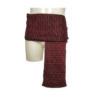 Traditional Waist Sash 3 Meters Elastic Black-Red-Silver MARK171