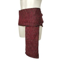 Traditional Waist Sash 3 Meters Elastic Black-Red-Silver MARK171