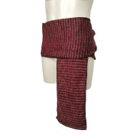 Traditional Waist Sash 3 Meters Elastic Black-Red-Silver MARK171