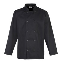 PR665 Long Sleeve Chef's Jacket With Studs 65% Polyester - 35% Cotton Twill, 195gsm