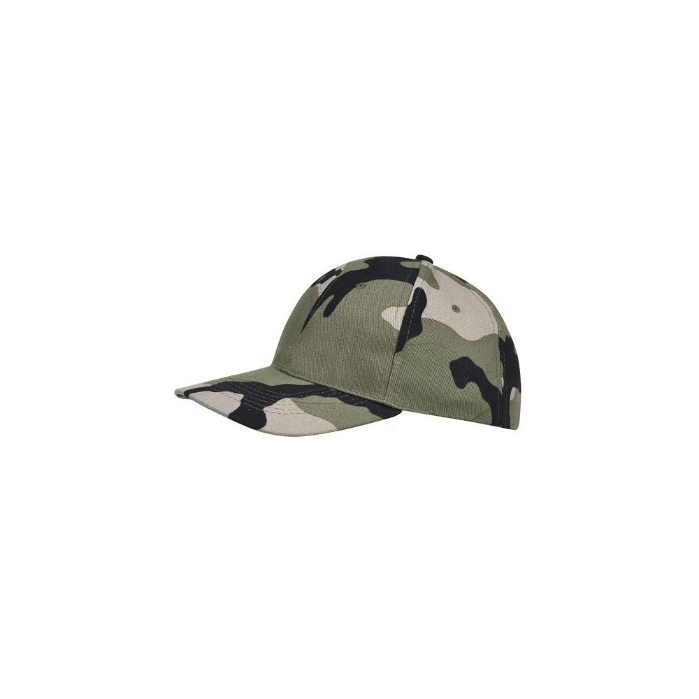 Sol's Buffalo camo 88100 Εξάφυλλο καπέλο τζόκεϊ παραλλαγής 100% βαμβάκι πίσω κούμπωμα Sol's Buffalo camo 88100 Εξάφυλλο καπέλο τζόκεϊ παραλλαγής 100% βαμβάκι πίσω κούμπωμα