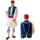 Greek Traditional Costume TSOLIA S-3XL Men Man white Stripes MARK675 TSOLIA