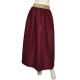 Traditional Brocade Skirt Burgundy with Elastic Gold Waistband MARK177