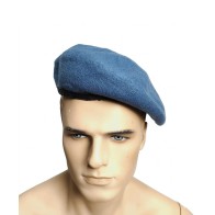 Military Navy Blue Beret with Adjustable Cord Stock MARK697