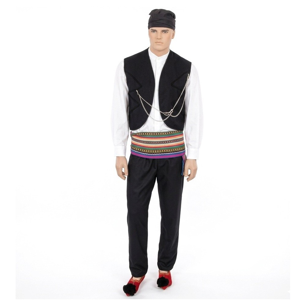 Greek Traditional Costume VLACHOS for Teens & Men – Complete Set with Vest & Belt MARK580