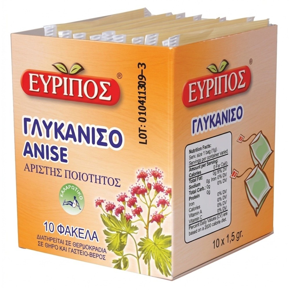 Evripos Anise Glikaniso Top Quality Natural Tea Product 10 Bags