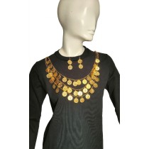 Traditional Necklace with 43 Gold Coins & Double Earrings MARK185
