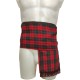 Traditional Woven Sash Plaid Red/Green with Tassels 100% Cotton MARK187