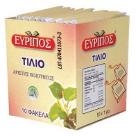 Τσάι Τίλιο Εύριπος 10 Φάκελα Φυσικό Χαλαρωτικό Προϊόν Άριστης Ποιότητος