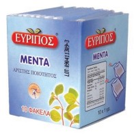 Τσάι Μέντα Εύριπος 10 Φάκελα Φυσικό Τονωτικό Προϊόν Άριστης Ποιότητος