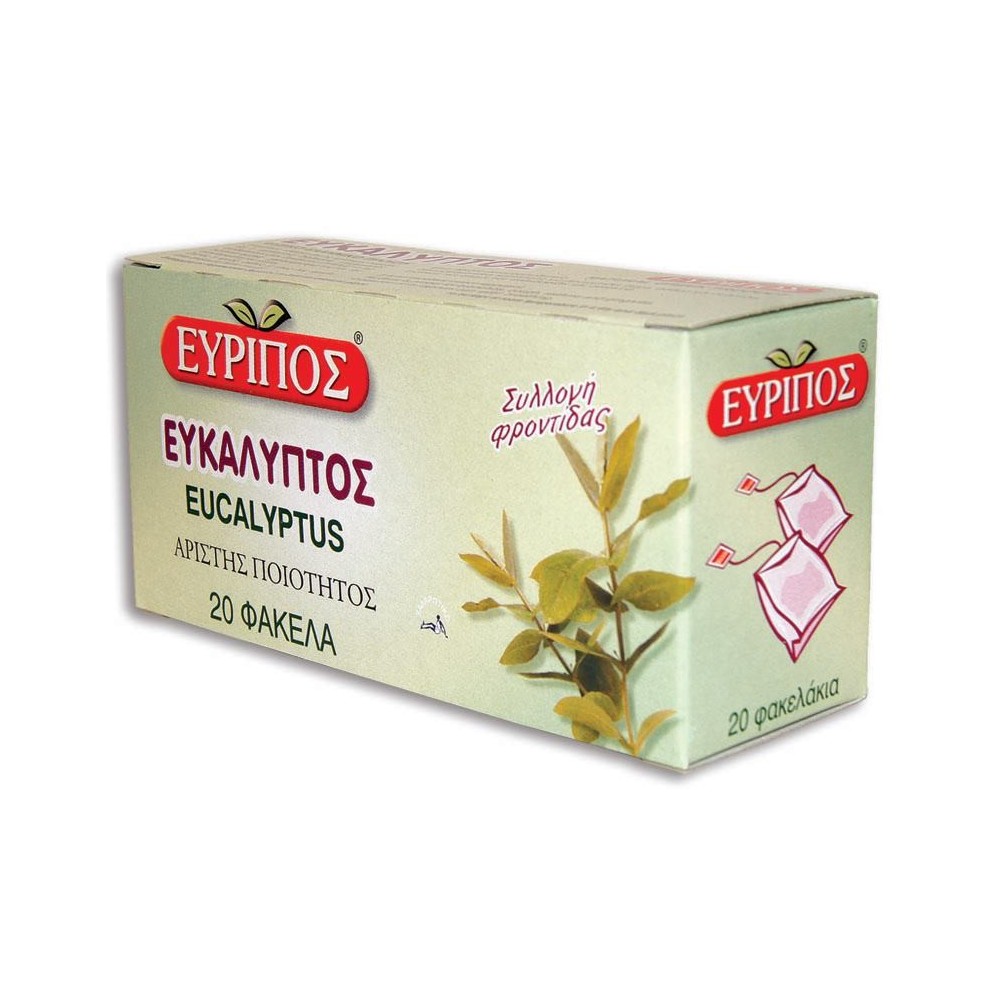Eucalyptus Globulus 20 Bags Evripos Greek Natural Relaxating Tea Top Quality