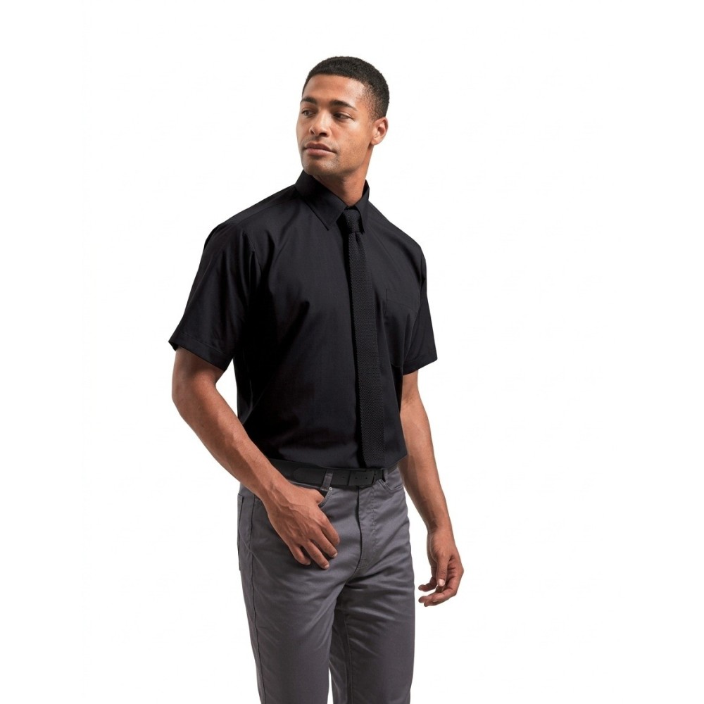 Men's Short Sleeve Poplin Shirt PREMIER PR202 Workwear S-3XL