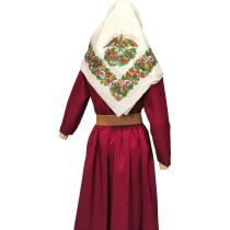 copy of Women’s Kalymnos Dark Burgundy Traditional Outfit – Authentic Greek Costume with Accessory Options MARK194