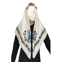 Traditional Vlach Cotton Scarf Roumeli 100x100cm Multicolor MARK202