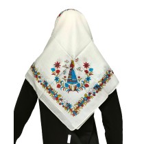 Traditional Vlach Cotton Scarf Roumeli 100x100cm Multicolor MARK202