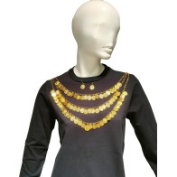 Traditional Necklace with 71 Coins & 2 Earrings – Greek Folk Costume Accessory MARK133
