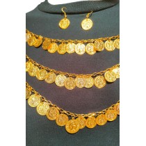 Traditional Necklace with 71 Coins & 2 Earrings – Greek Folk Costume Accessory MARK133