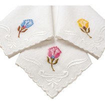Σετ 3 Παραδοσιακά Γυναικεία Μαντήλια Χορού με Κέντημα 100% Βαμβάκι MARK195