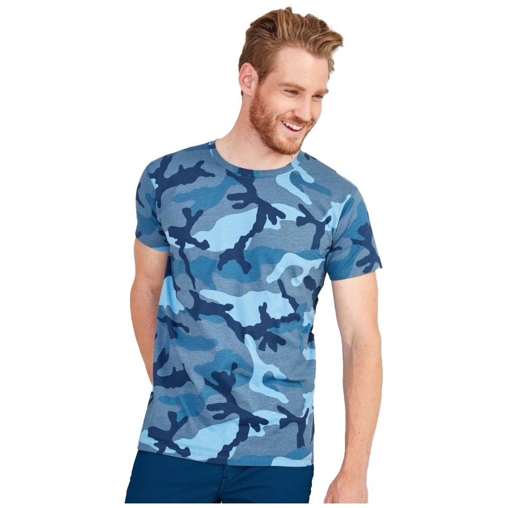 Sol's Camo Men 01188 Ανδρικό T-shirt παραλλαγής 100% βαμβάκι ringspun σεμί-πενιέ