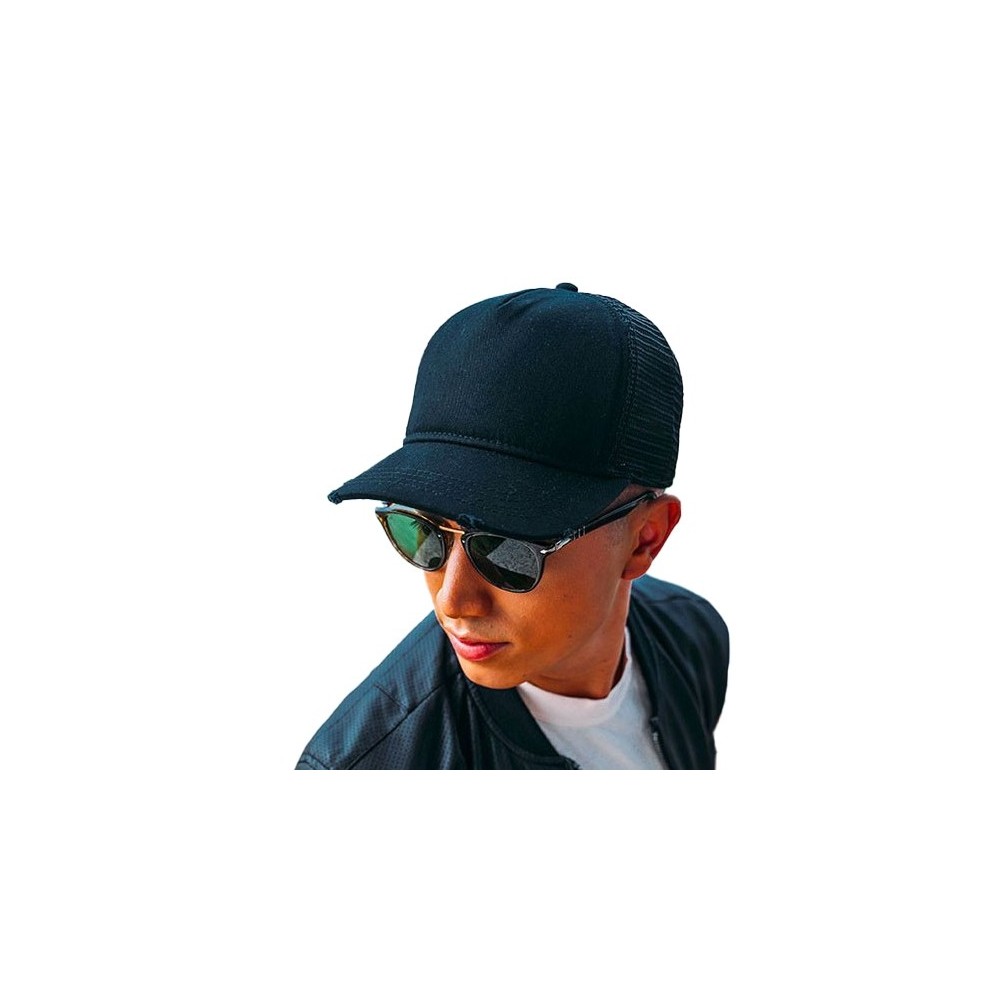 Atlantis 865 RAPPER DESTROYED Trucker Cap with Mesh and Worn Look Atlantis 865 RAPPER DESTROYED Trucker Cap with Mesh and Worn Look