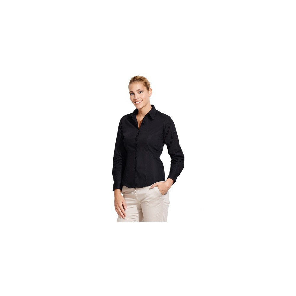 Sol's EDEN - 17015 LADIE'S LONG SLEEVED STRETCH SHIRT SIZE TOP S