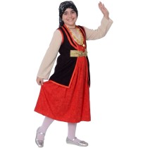 Greek Traditional Costume VLACHOPOULA for Girls Aged 6-12 with Shirt, Dress & Segouni MARK577