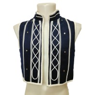 Men's Traditional Blue Evzone Vest with White Trim MARK224
