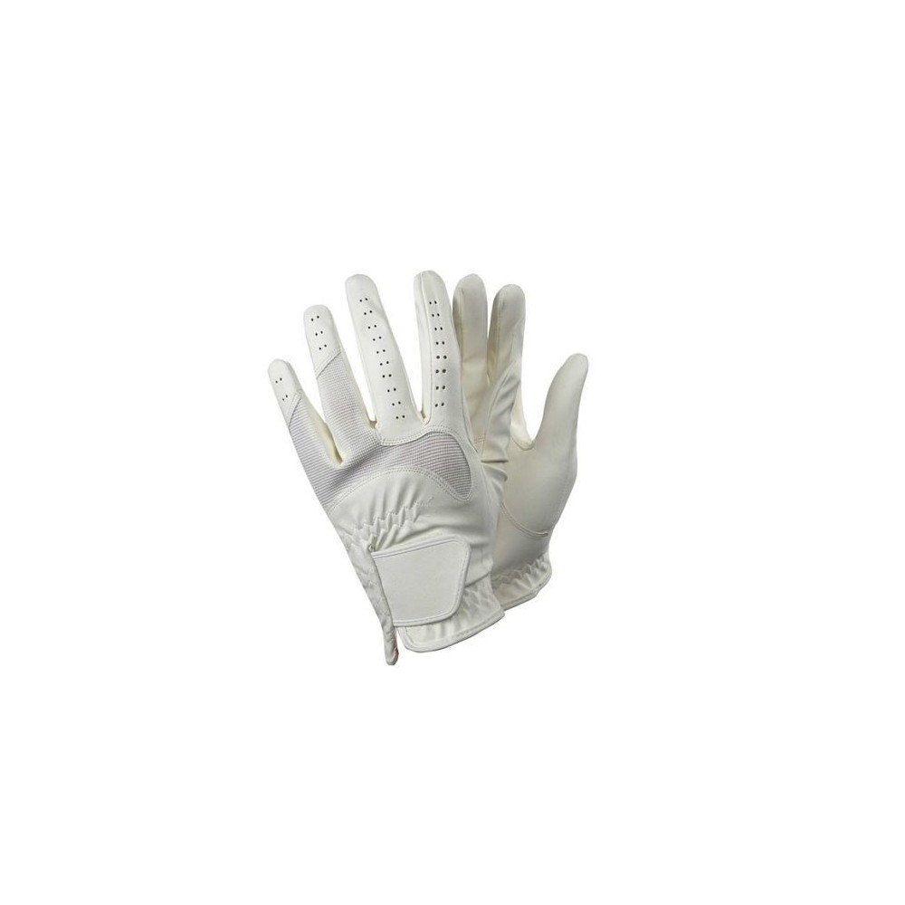 White Equestrian Riding Gloves – Double Finger Protection & Breathable Serino Fabric