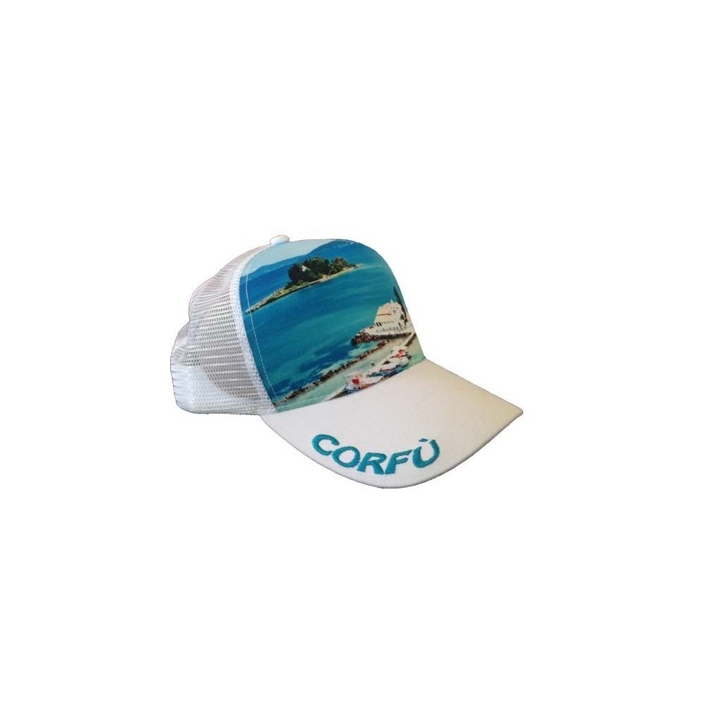 Mesh Souvenir Hat Athens jockey 100% Polyester 5 PANEL CAP Hat Greek
