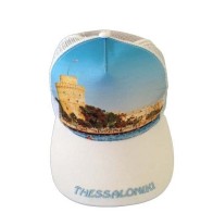 Mesh Souvenir Hat Thessaloniki jockey 100% Polyester 5 PANEL CAP Hat Greek