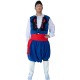 Traditional Cretan Blue Costume for Adults – Woolen Fabric Made in Greece MARK120
