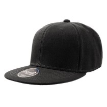Atlantis 845 Snapback 6 Panel Jockey Cap with Flat Visor