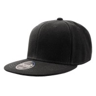 Atlantis 845 Snapback 6 Panel Jockey Cap with Flat Visor