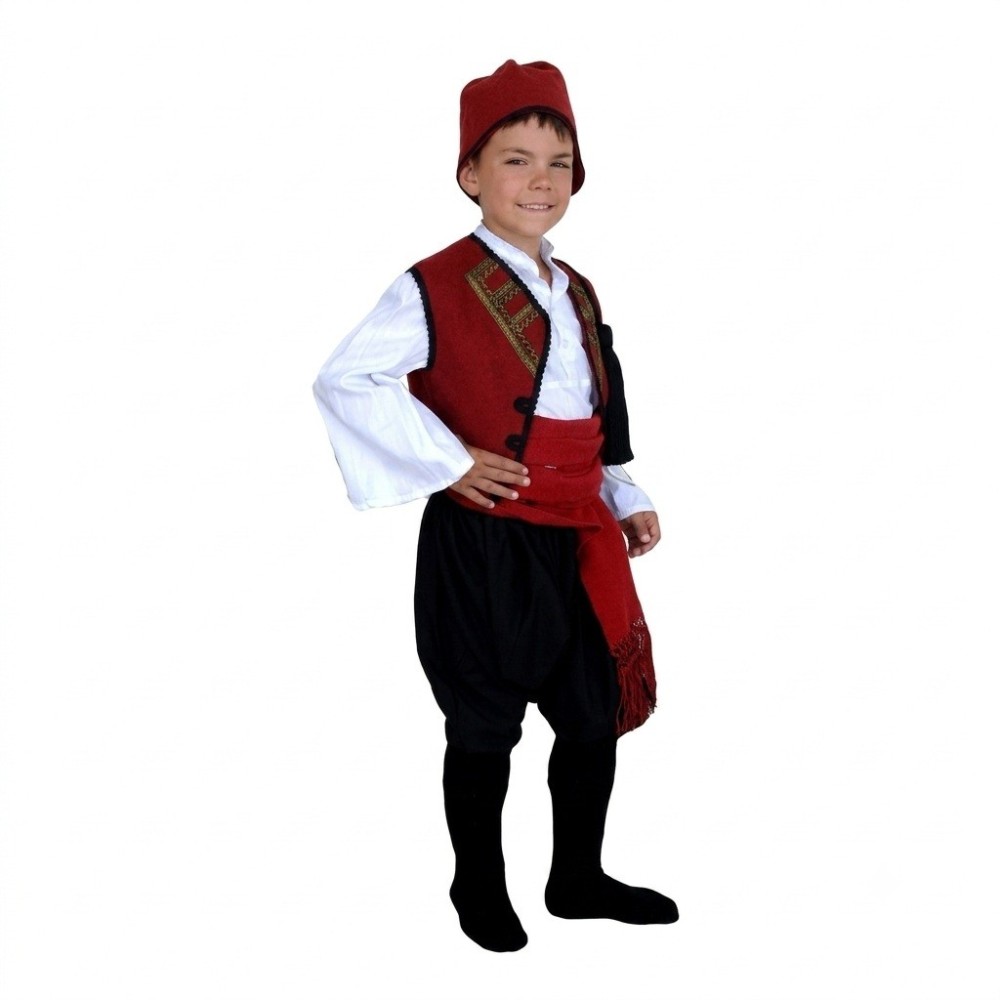 Greek Traditional Nisiotis Islander Costume for Children 6-12 Years MARK615