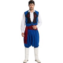 Greek Traditional Cretan Costume Wool Blue Men S-XXL MARK798