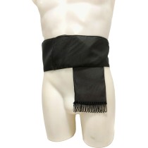 Traditional Black Kids’ Sash with Fringes 165x12cm MARK228