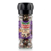 Mill mixture with 4 peppers coriander Pimento in a glass jar 40gr Kagia 1.41oz