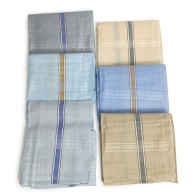 Set of 6 Traditional Colored 100% Cotton Dance Scarves with Stripes MARK232 – 40×40 cm
