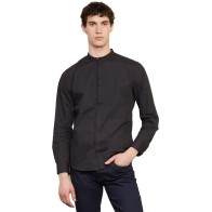 BART MEN 03792 Men's Mao Collar Shirt Poplin 120gsm - 60% Organic cotton